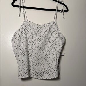 Nordstrom White and Blue Floral Camisole